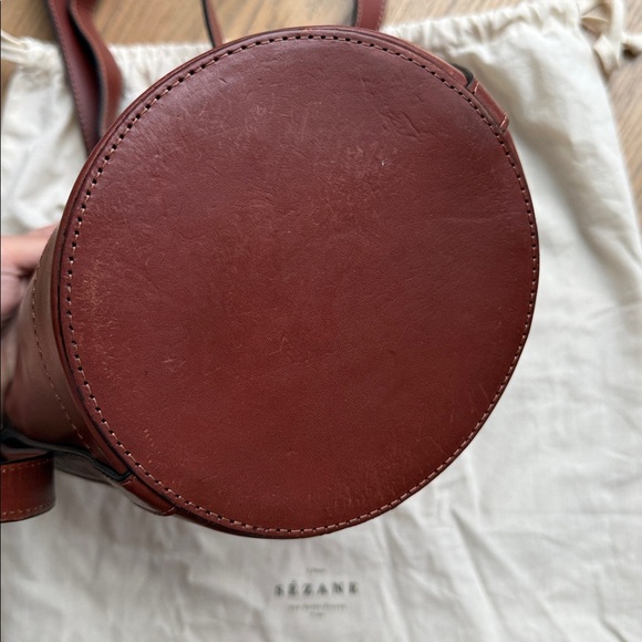Sezane Brown Farrow Leather Bucket Bag - Mini - Picture 5 of 5